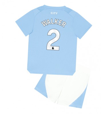 Manchester City Kyle Walker #2 Hemmakläder Barn 2023-24 Kortärmad (+ Korta byxor)